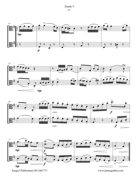 Stamitz: Duet Op. 27 No. 5 for Viola Duo image number null