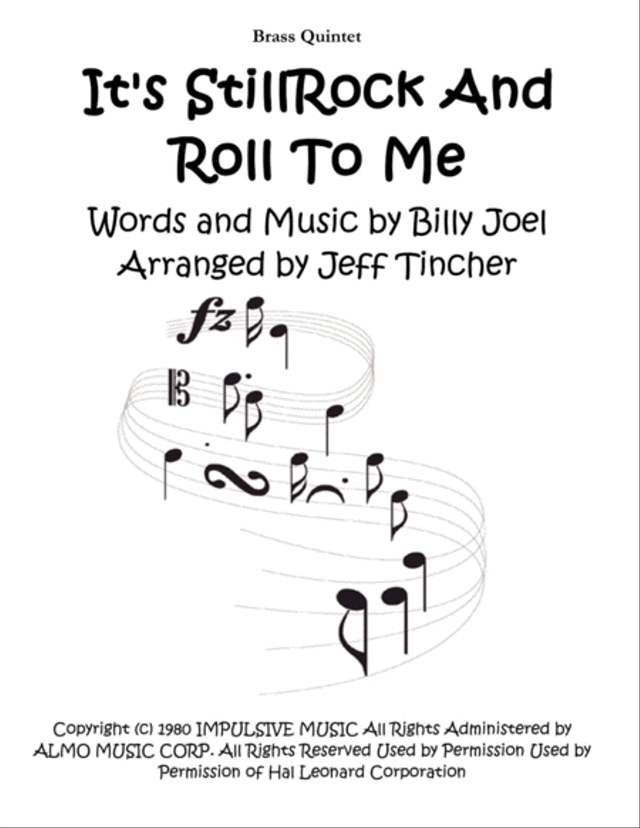 It's Still Rock And Roll To Me Brass Ensemble scores gallery preview page 1