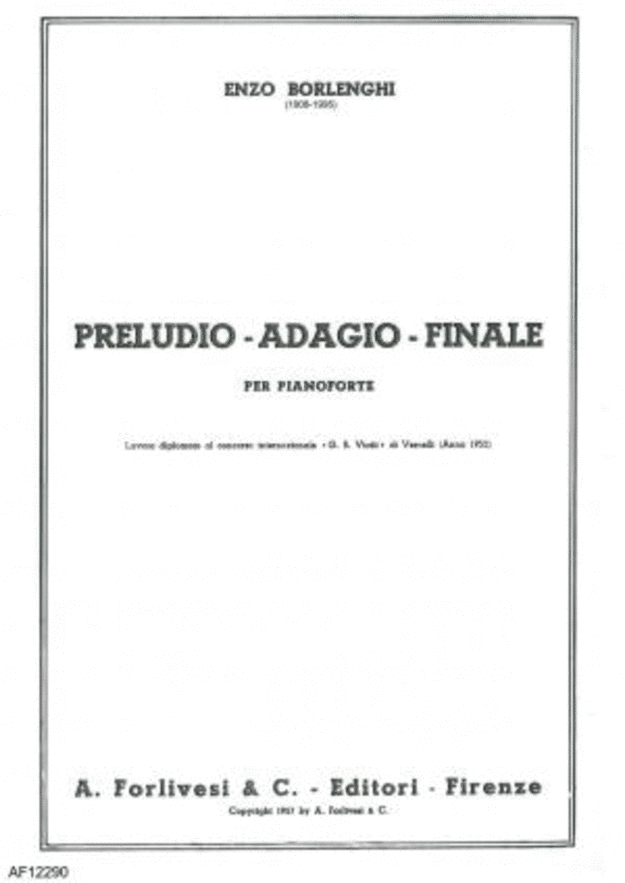 Preludio, adagio, finale