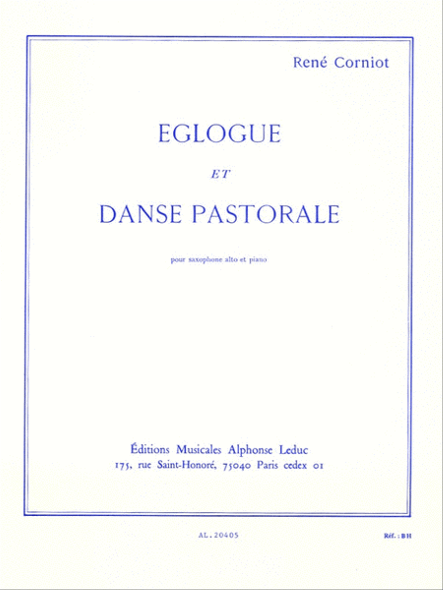 Eglogue et Danse Pastorale Alto Saxophone scores gallery preview page 1