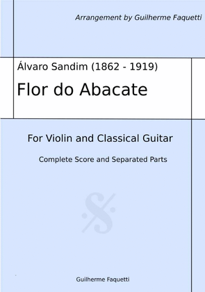 Book cover for Álvaro Sandim - Flor do Abacate. Arrangement for Violin and Classical Guitar