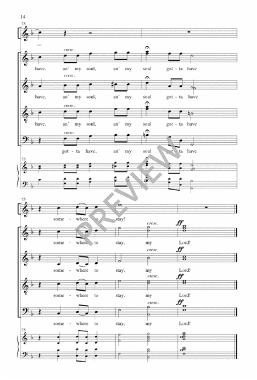 I'm Buildin' Me a Home 4-Part scores gallery preview page 15