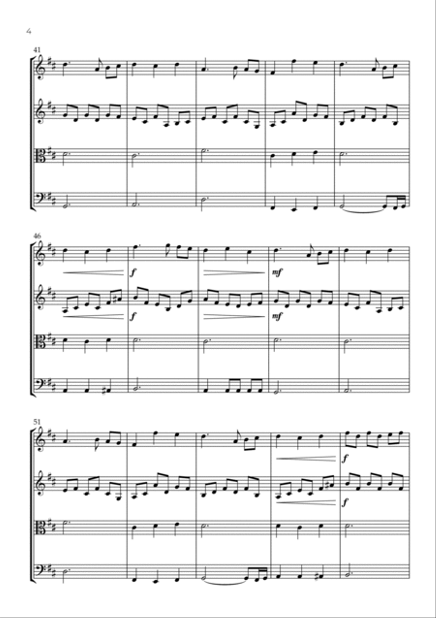 Fallen Down String Quartet scores gallery preview page 4