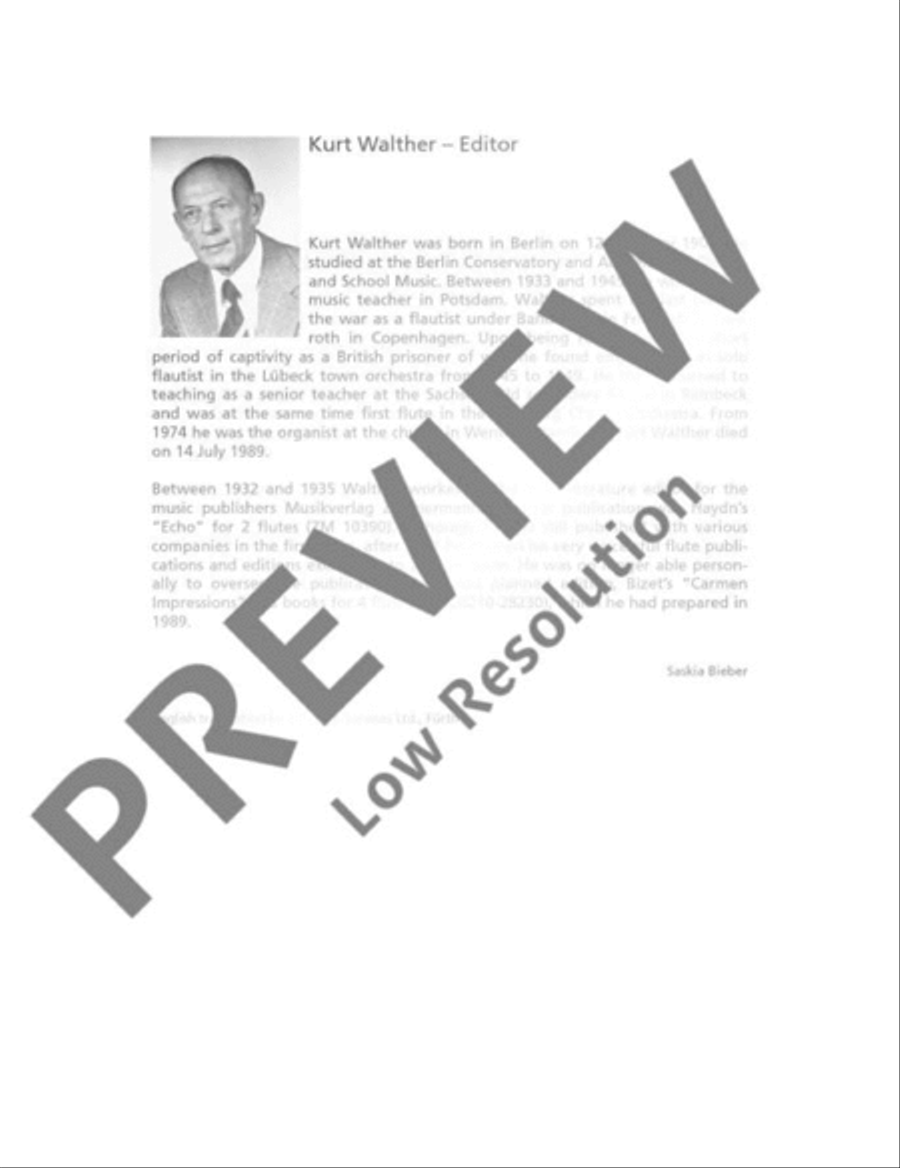 Allegro and Menuet Flute Duet scores gallery preview page 10