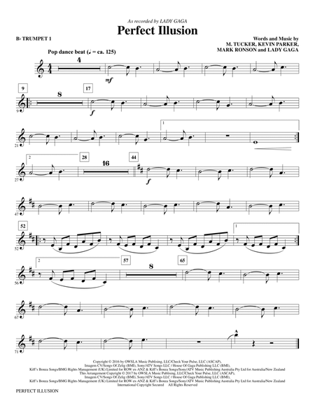 Perfect Illusion - Bb Trumpet 1