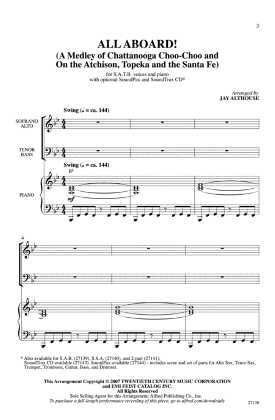 All Aboard! 4-Part scores gallery preview page 2