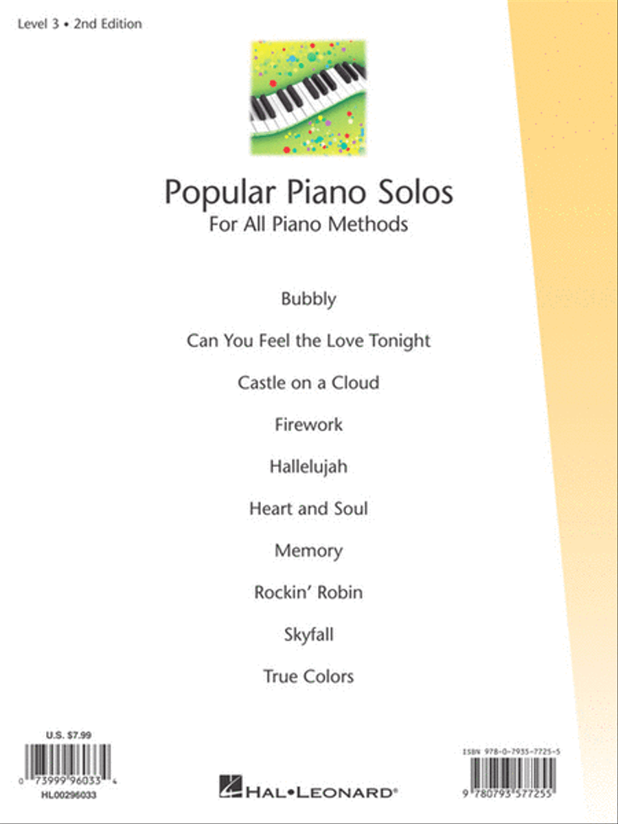 Popular Piano Solos – Level 3, 2nd Edition Piano Method scores gallery preview page 6