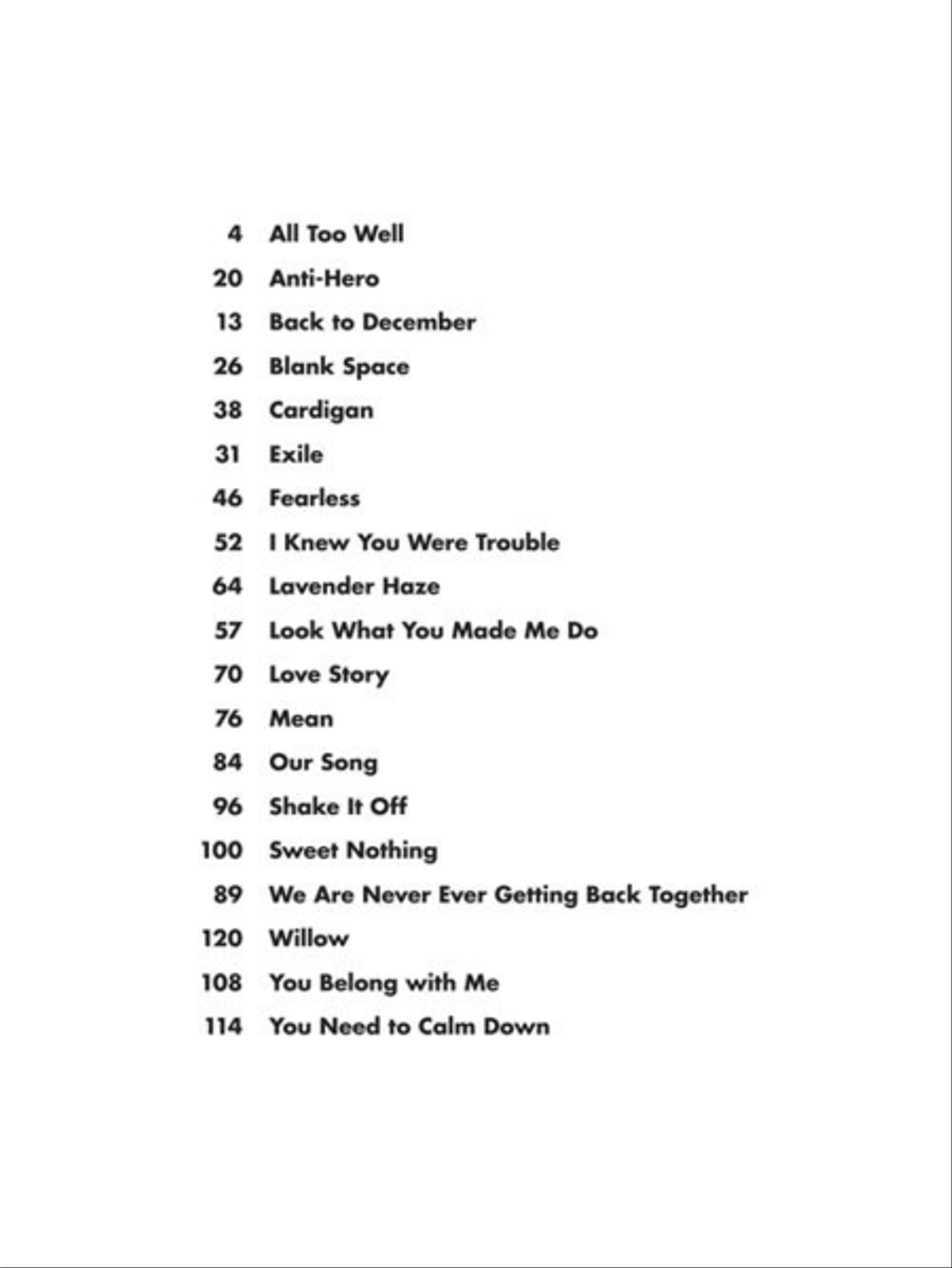 Taylor Swift – 2nd Edition Easy Piano scores gallery preview page 4