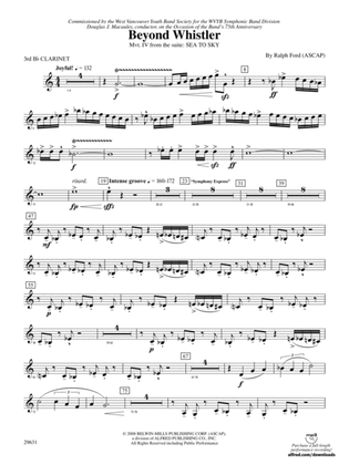 Beyond Whistler: 3rd B-flat Clarinet