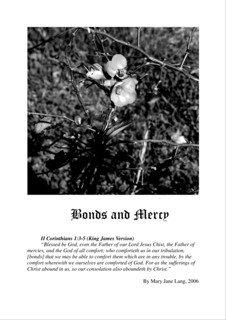 Bonds and Mercy Bonds and Mercy Piano Solo scores gallery preview page 1