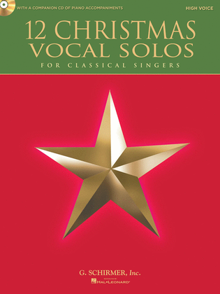 Book cover for 12 Christmas Vocal Solos for Classical Singers