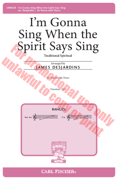 I'm Gonna Sing When the Spirit Says Sing image number null