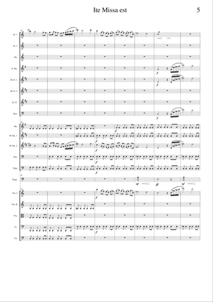 Ite Missa Est for orchestra (Score and Parts) Full Orchestra scores gallery preview page 5