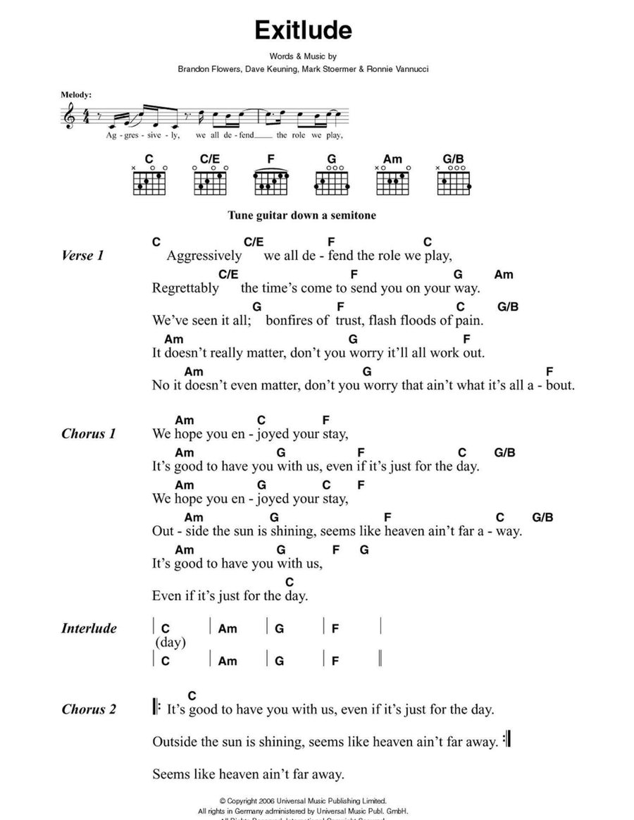 Exitlude Easy Guitar scores gallery preview page 1