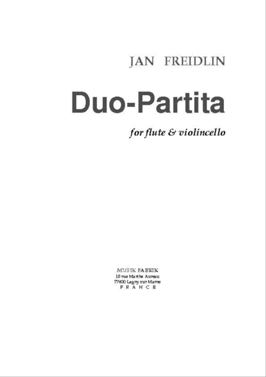 Duo-Partita Flute scores gallery preview page 1