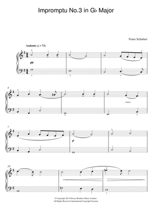Impromptu No. 3 in G Flat Major, Op.90 (excerpt)