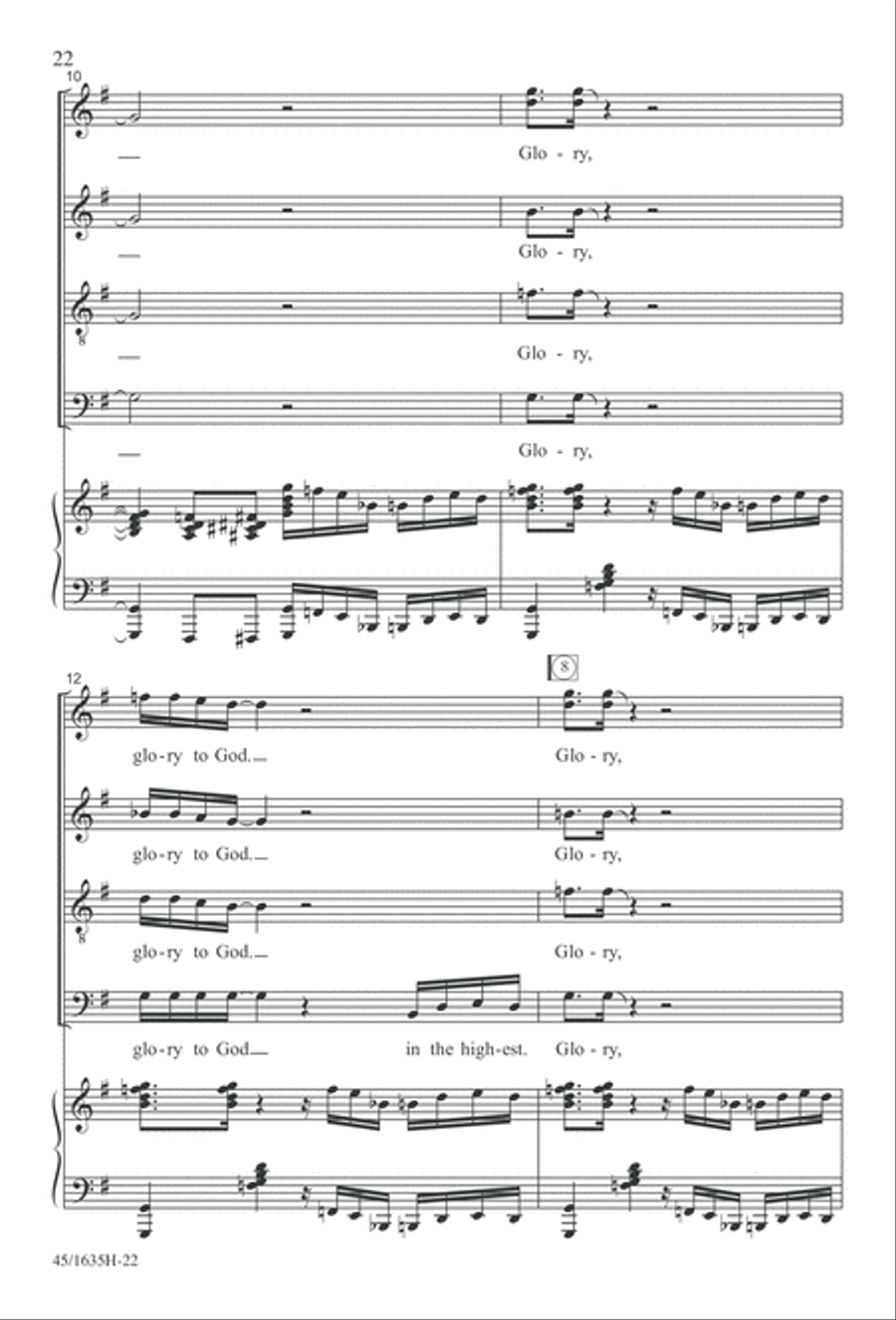 Mass: A Celebration of Love and Joy 4-Part scores gallery preview page 22