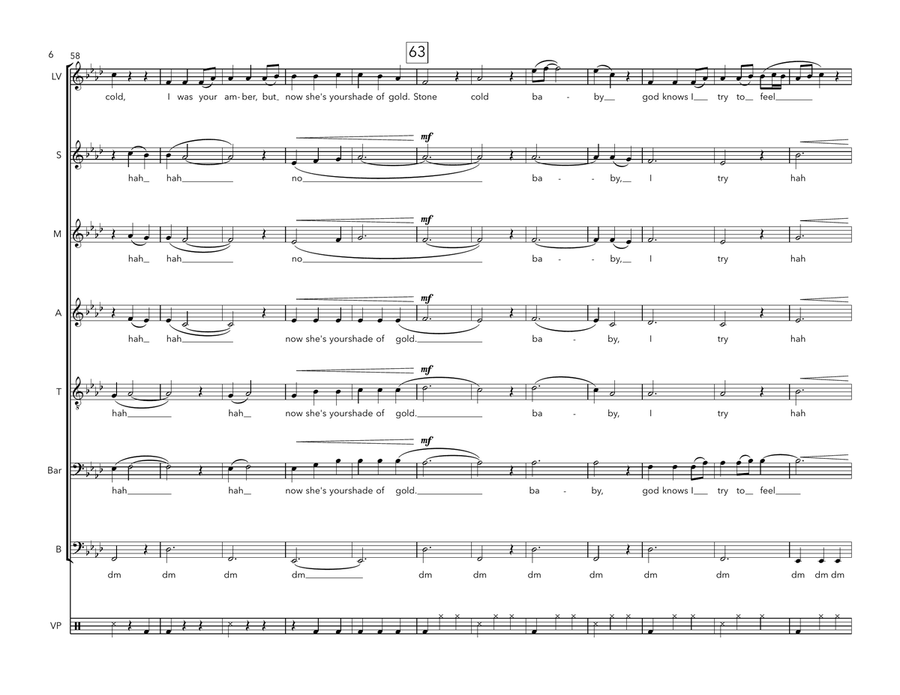 Stone Cold A Cappella scores gallery preview page 6