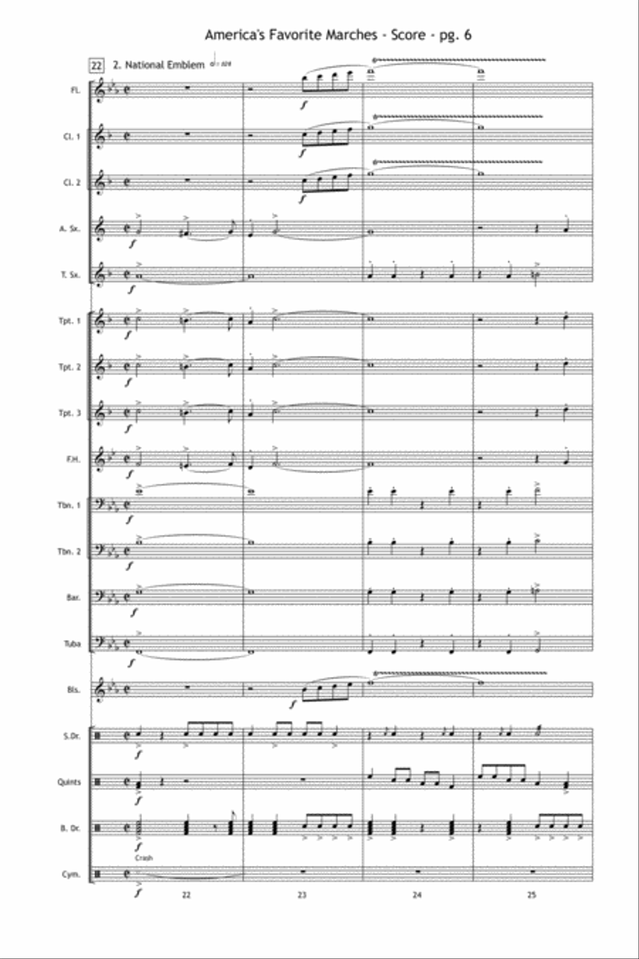 America's Favorite Marches Marching Band scores gallery preview page 7