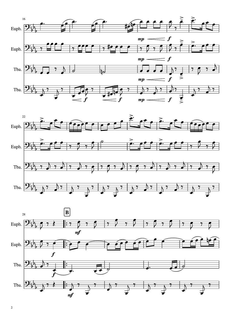 The Fairest of the Fair March Brass Quartet scores gallery preview page 2