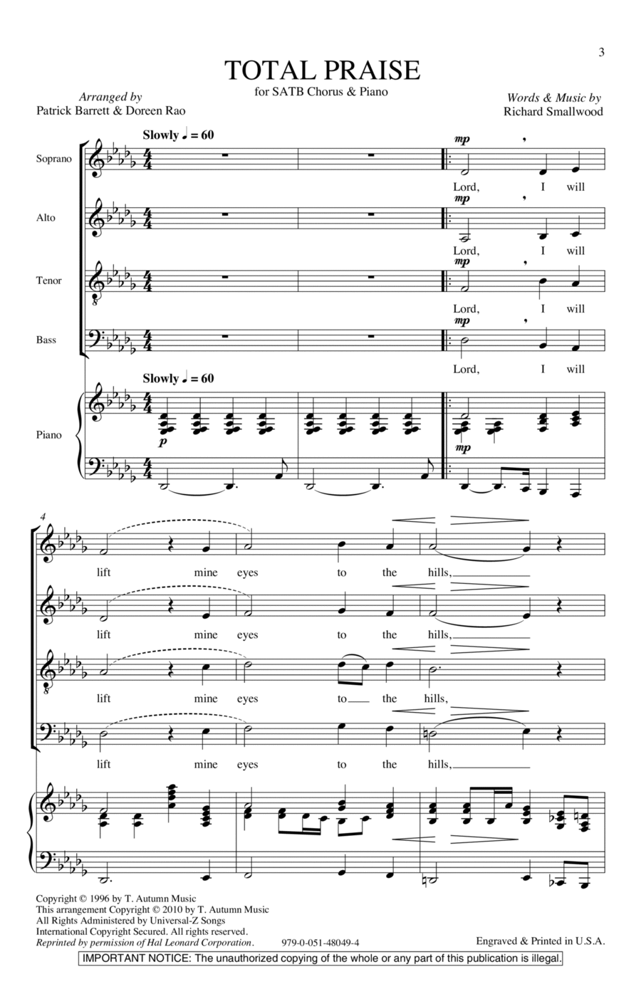 Total Praise Total Praise 4-Part scores gallery preview page 1