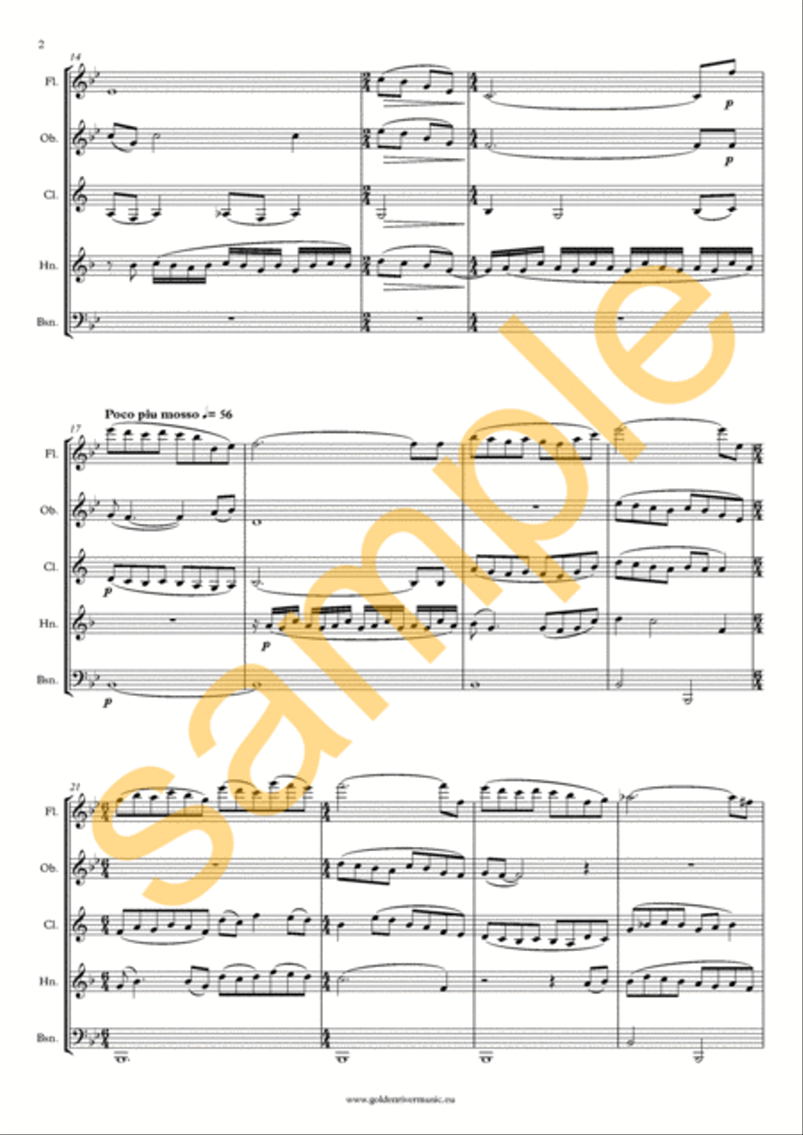 Cinema Paradiso - woodwind quintet Woodwind Quintet scores gallery preview page 3