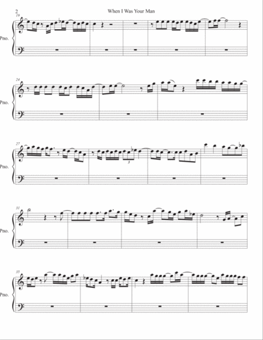 When I Was Your Man Violin Solo scores gallery preview page 2