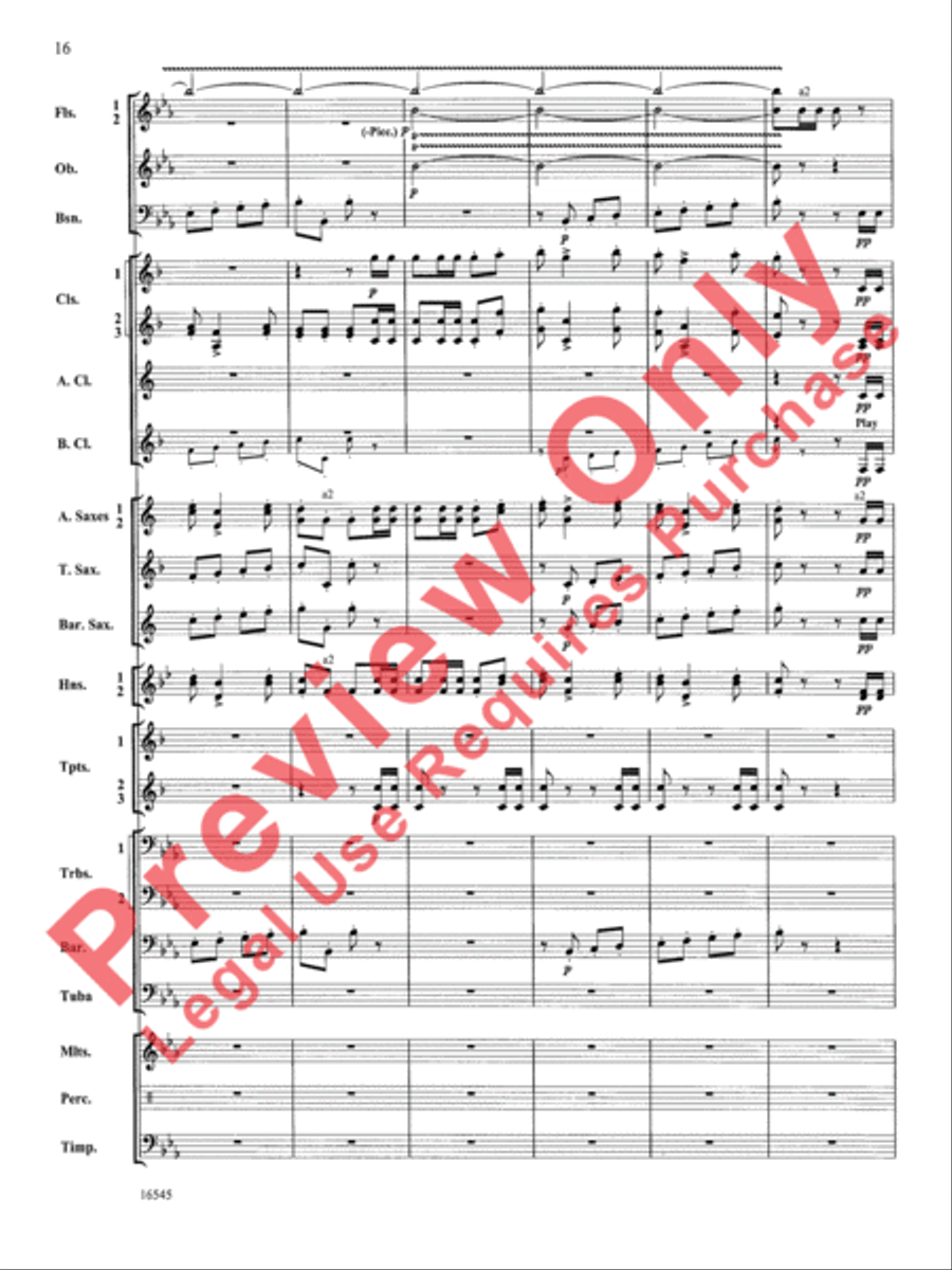 William Tell Overture Concert Band scores gallery preview page 17