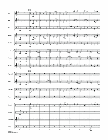 Romeo and Juliet (Love Theme) - Conductor Score (Full Score)