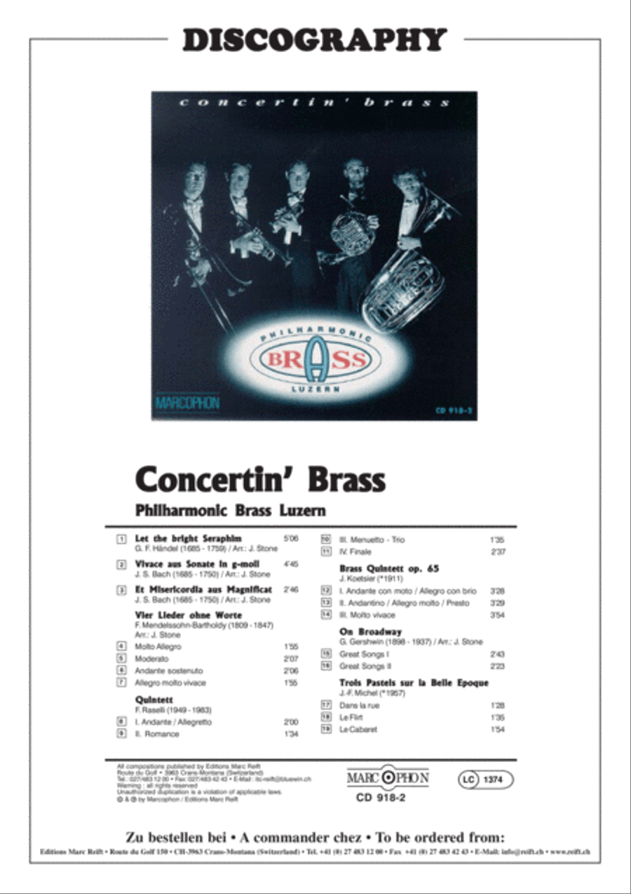 Gershwin On Broadway Brass Quintet scores gallery preview page 3