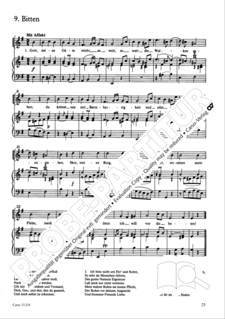 Geistliche Oden und Lieder (Gellert) Collection / Songbook scores gallery preview page 20