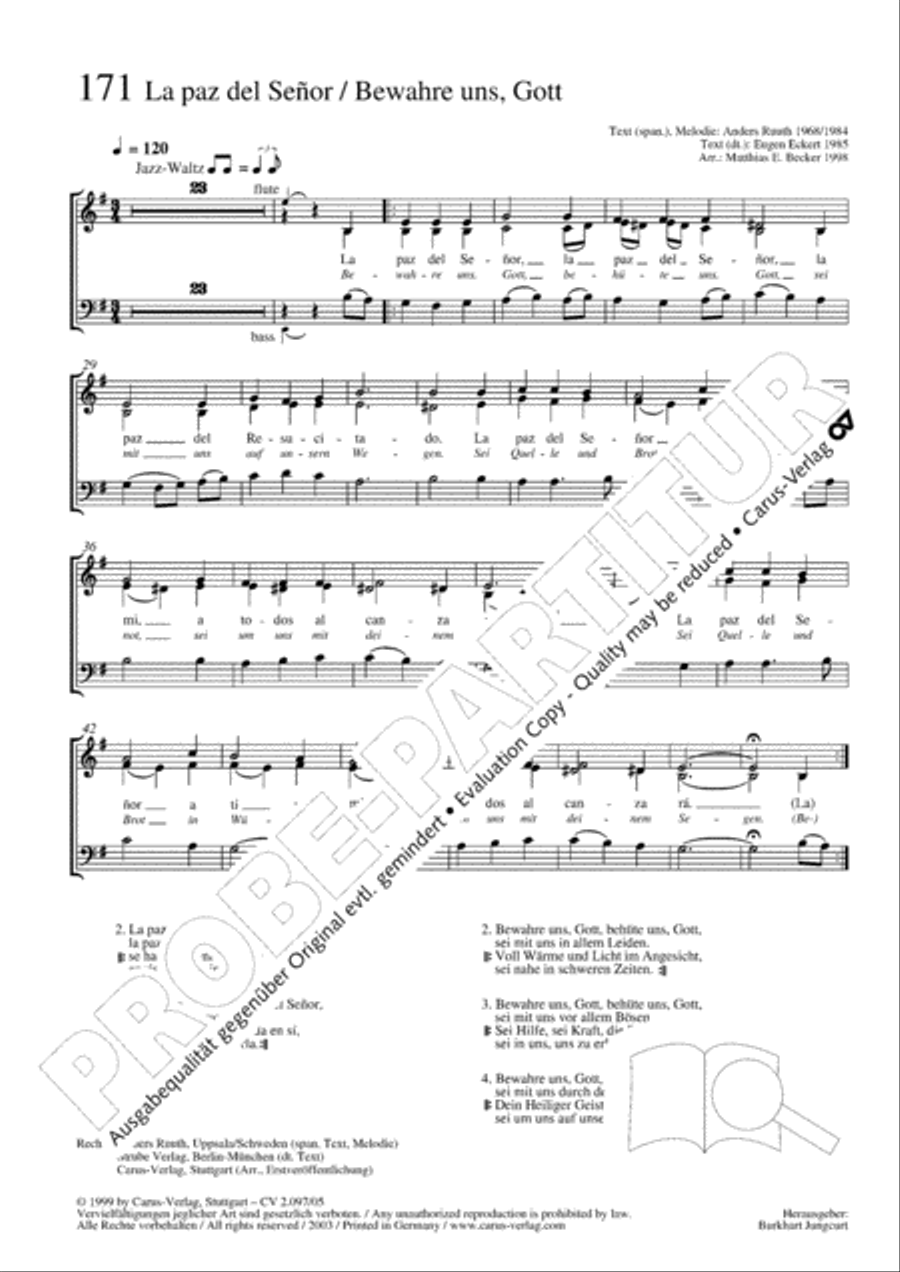 Pop-Chorbuch zum EG: Morning has broken Choir scores gallery preview page 3