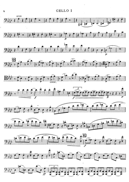 Brahms String Quintet Op34 for 2 vlns viola and 2 Cellos (Brown) CELLO 1 part