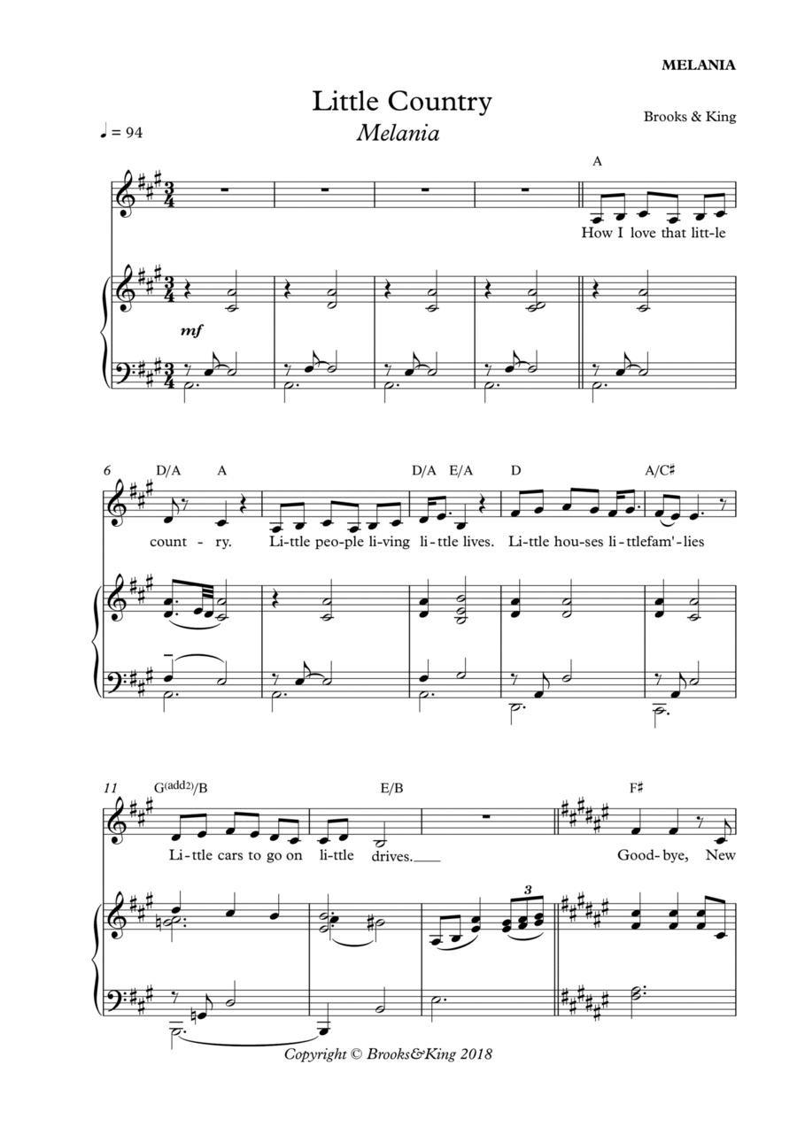 LITTLE COUNTRY Voice scores gallery preview page 1
