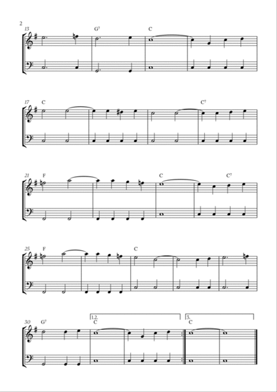 You Are My Sunshine Woodwind Duet scores gallery preview page 2