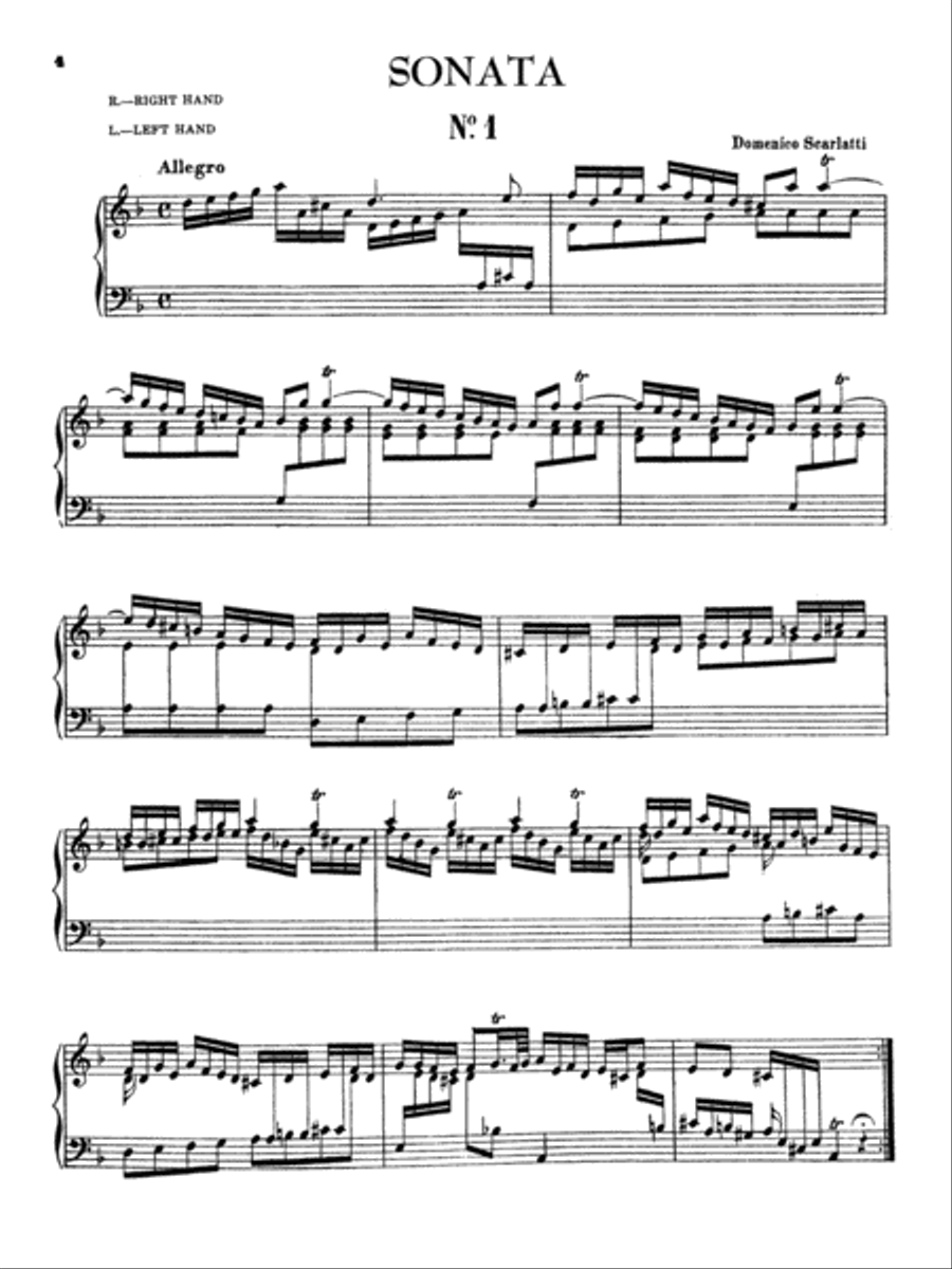 Scarlatti: Sixty Sonatas, Volume I Piano Solo scores gallery preview page 1