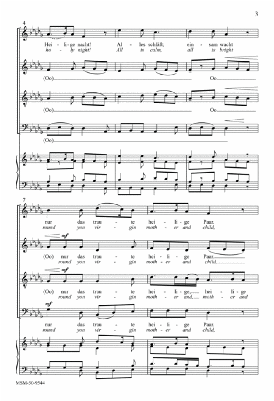 Stille Nacht! Heilige Nacht! 4-Part scores gallery preview page 3