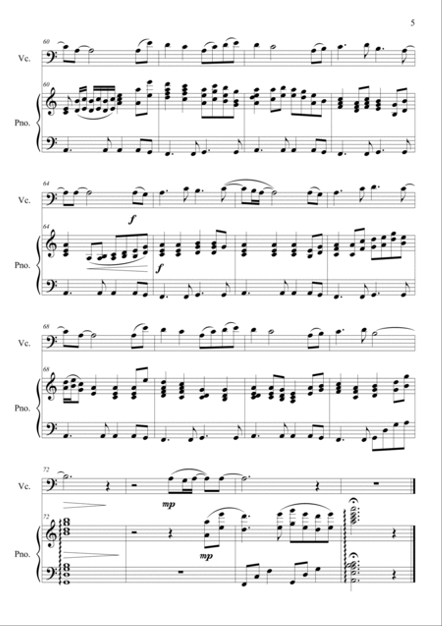Fate (The King and the Clown OST) Easy Version Piano scores gallery preview page 5