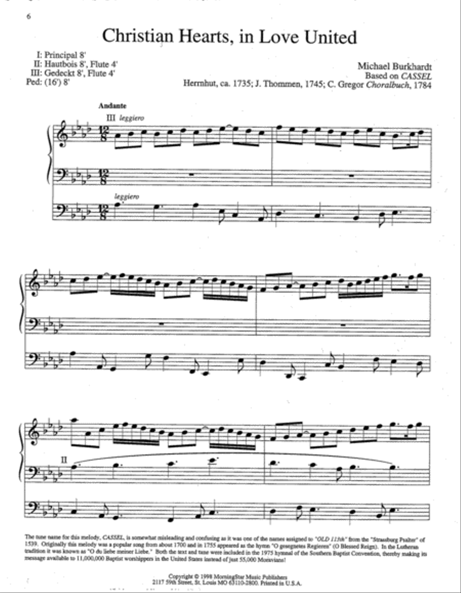 Three Hymns of the Moravian Tradition Organ scores gallery preview page 3