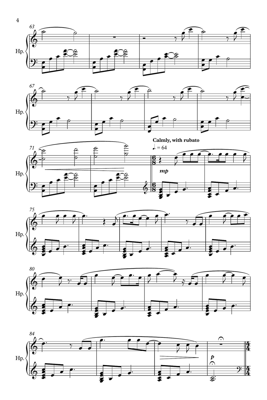 Cosmic Love Harp scores gallery preview page 4