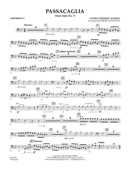 Passacaglia (from Suite No. 7) - Trombone 2