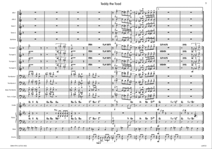 Teddy The Toad Teddy The Toad Big Band scores gallery preview page 4