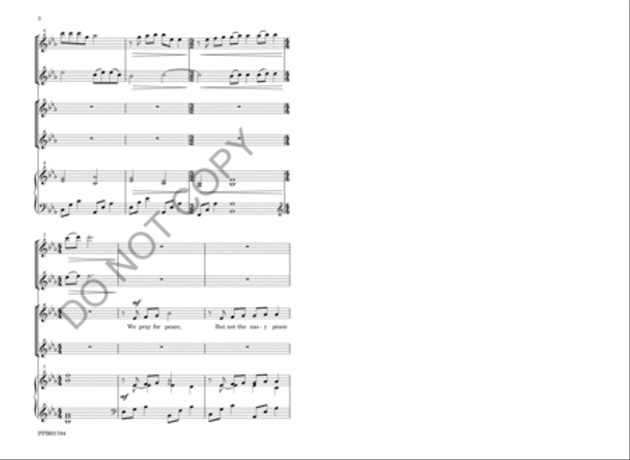 We Pray for Peace SA - Sheet Music page 5