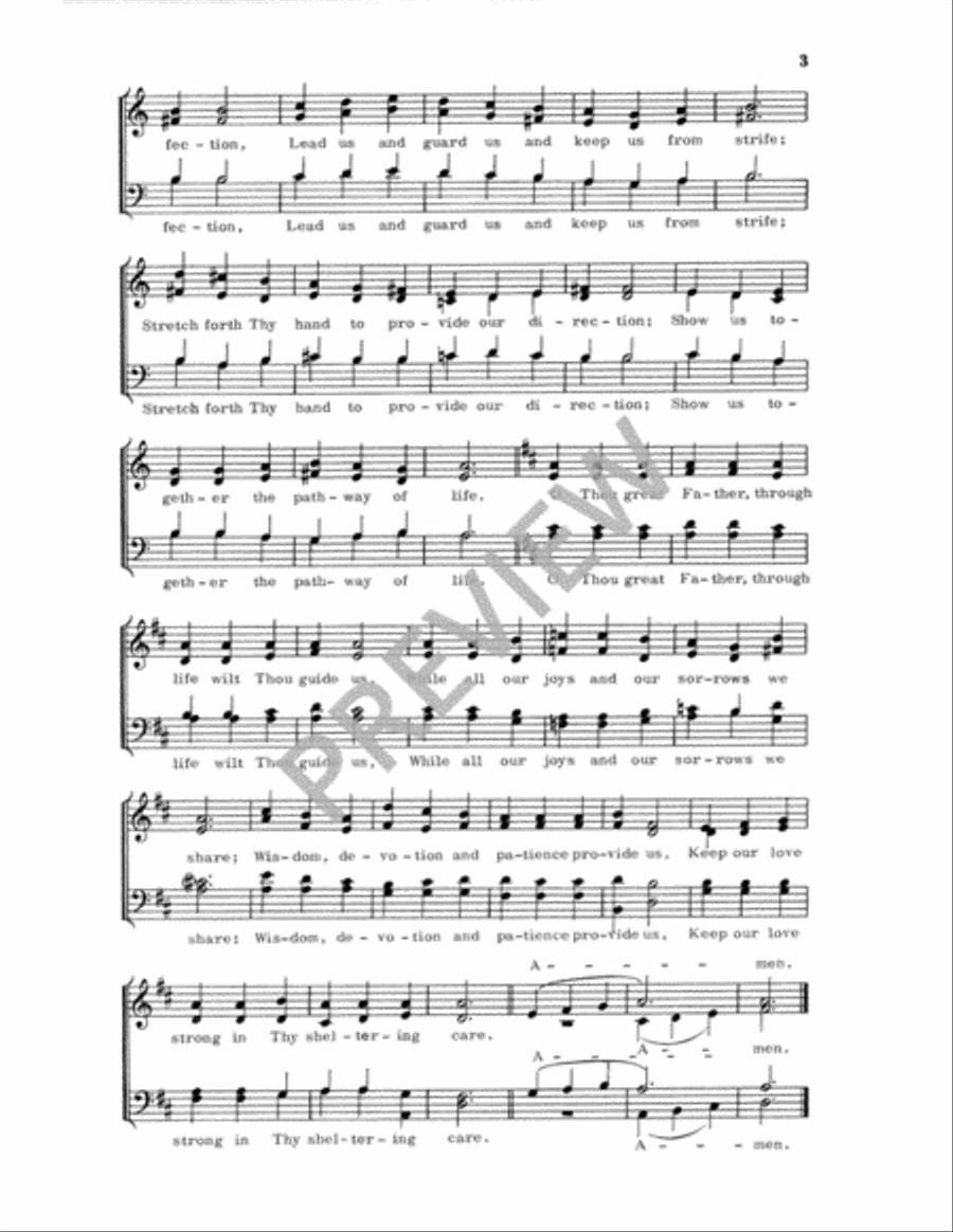 Father Eternal, We Pray for Thy Blessing 4-Part scores gallery preview page 4