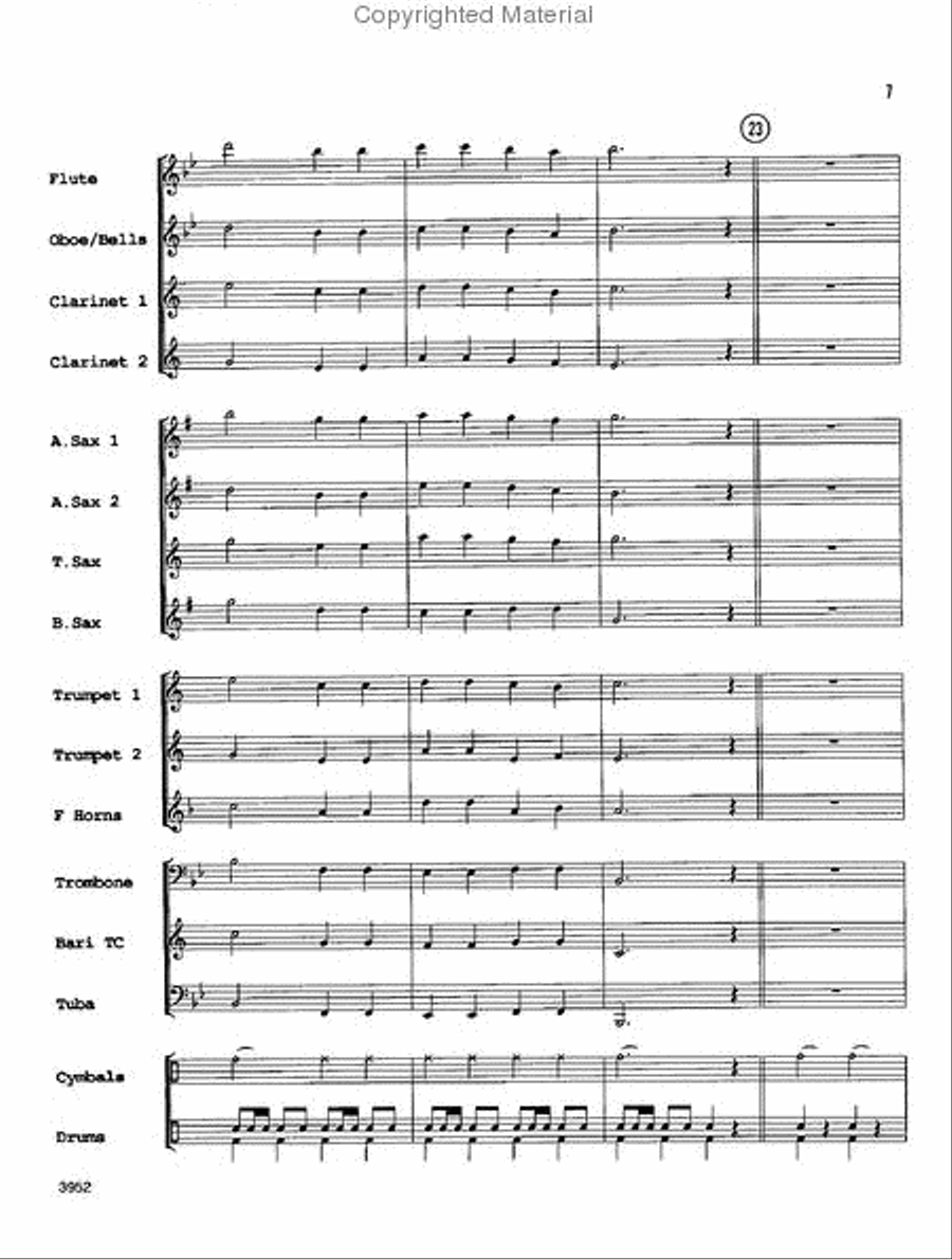 Battle Hymn of the Republic Concert Band scores gallery preview page 6
