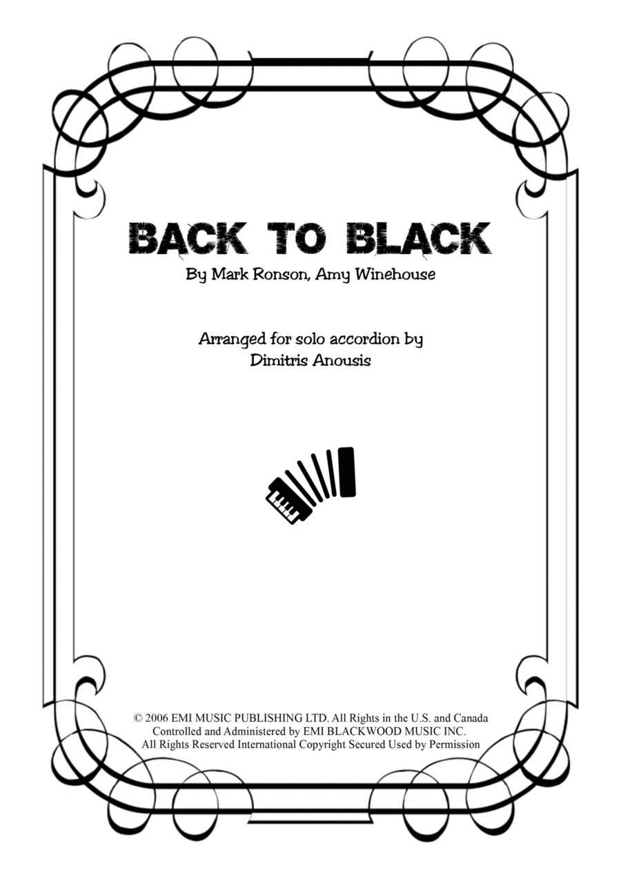 Back To Black Accordion scores gallery preview page 1
