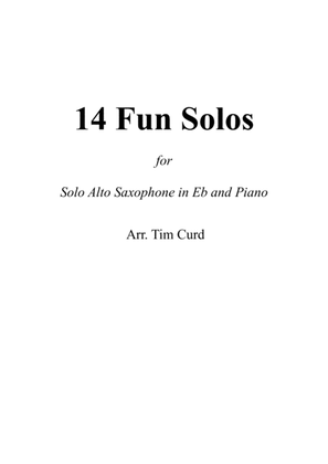 Book cover for 14 Fun Solos for Alto Saxophone and Piano