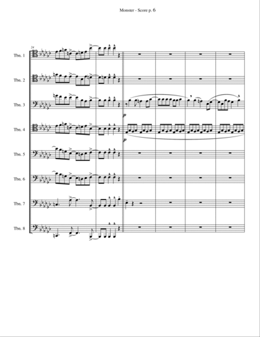 Monster Trombone Solo scores gallery preview page 6