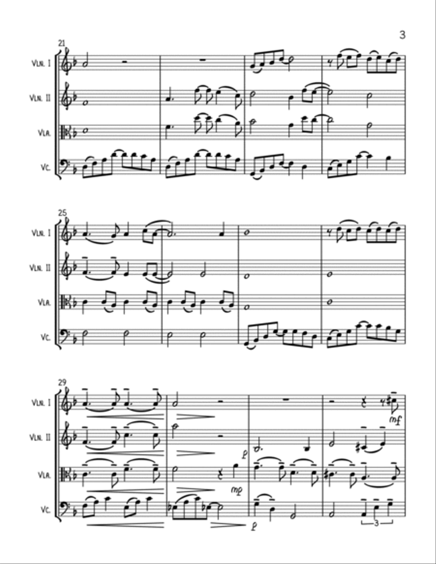 City Of Stars String Quartet scores gallery preview page 3