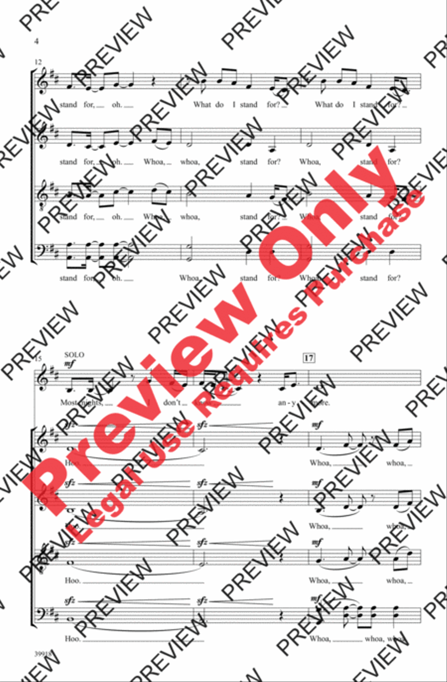 Some Nights 4-Part scores gallery preview page 4